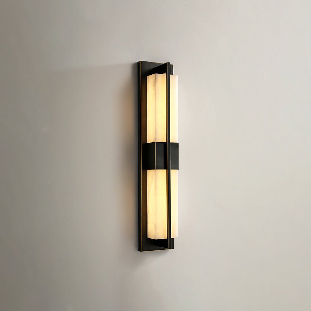 Kinkiet Art Deco z Dwoma Alabastrowymi Kloszami - 3