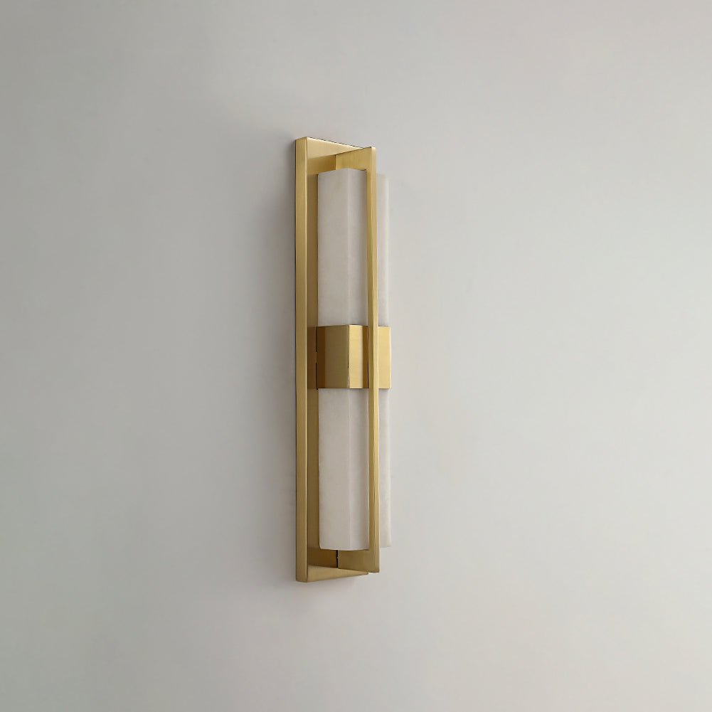Kinkiet Art Deco z Dwoma Alabastrowymi Kloszami - 7