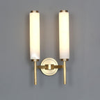 Kinkiet Art Deco z Cylindrycznym Kloszem z Alabastru - 26