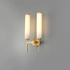 Kinkiet Art Deco z Cylindrycznym Kloszem z Alabastru - 28