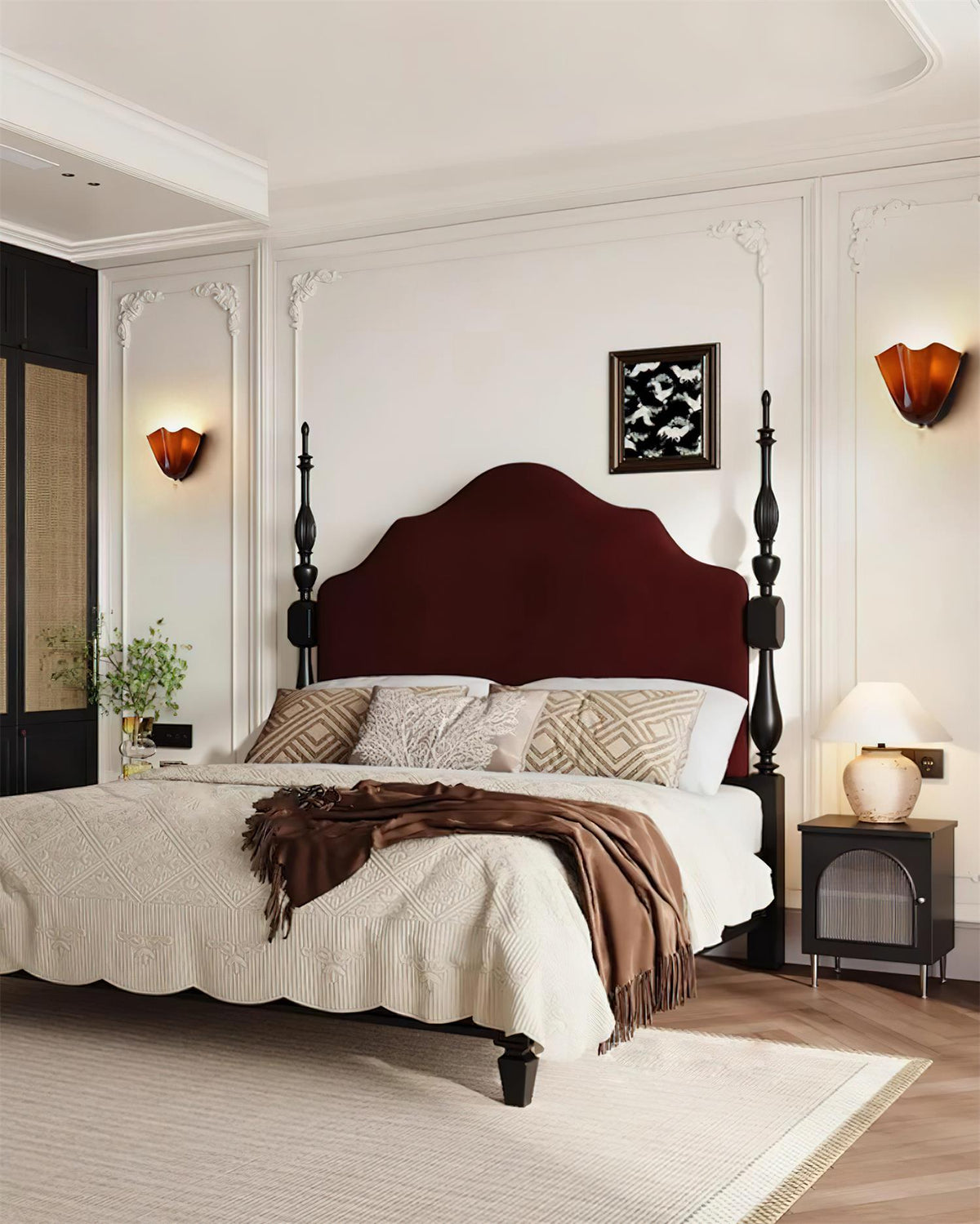Kinkiet Art Deco z Dmuchanego Szkła o Organicznym Kształcie Kwiatu - 5