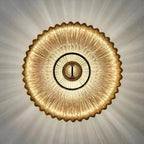 Kinkiet Art Deco ze Żłobionym Szkłem - 5