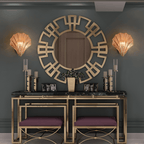 Kinkiet Art Deco ze Szklanym Kloszem w Kształcie Muszli - 3