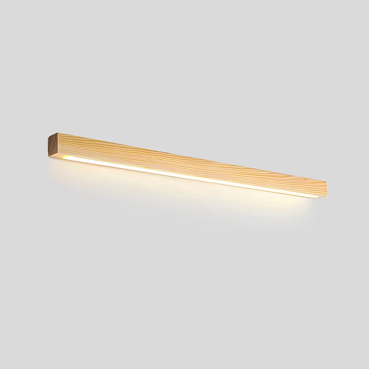Kinkiet Liniowy Drewniany z Wbudowanym LED Minimalistyczny - Drewno
