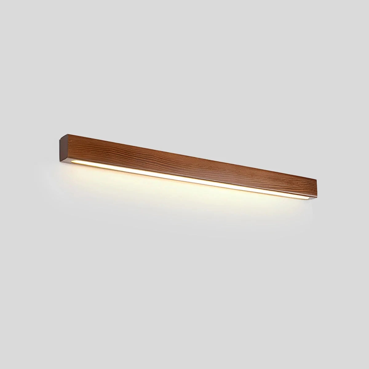 Kinkiet Liniowy Drewniany z Wbudowanym LED Minimalistyczny