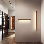 Kinkiet Liniowy Drewniany z Wbudowanym LED Minimalistyczny - 9