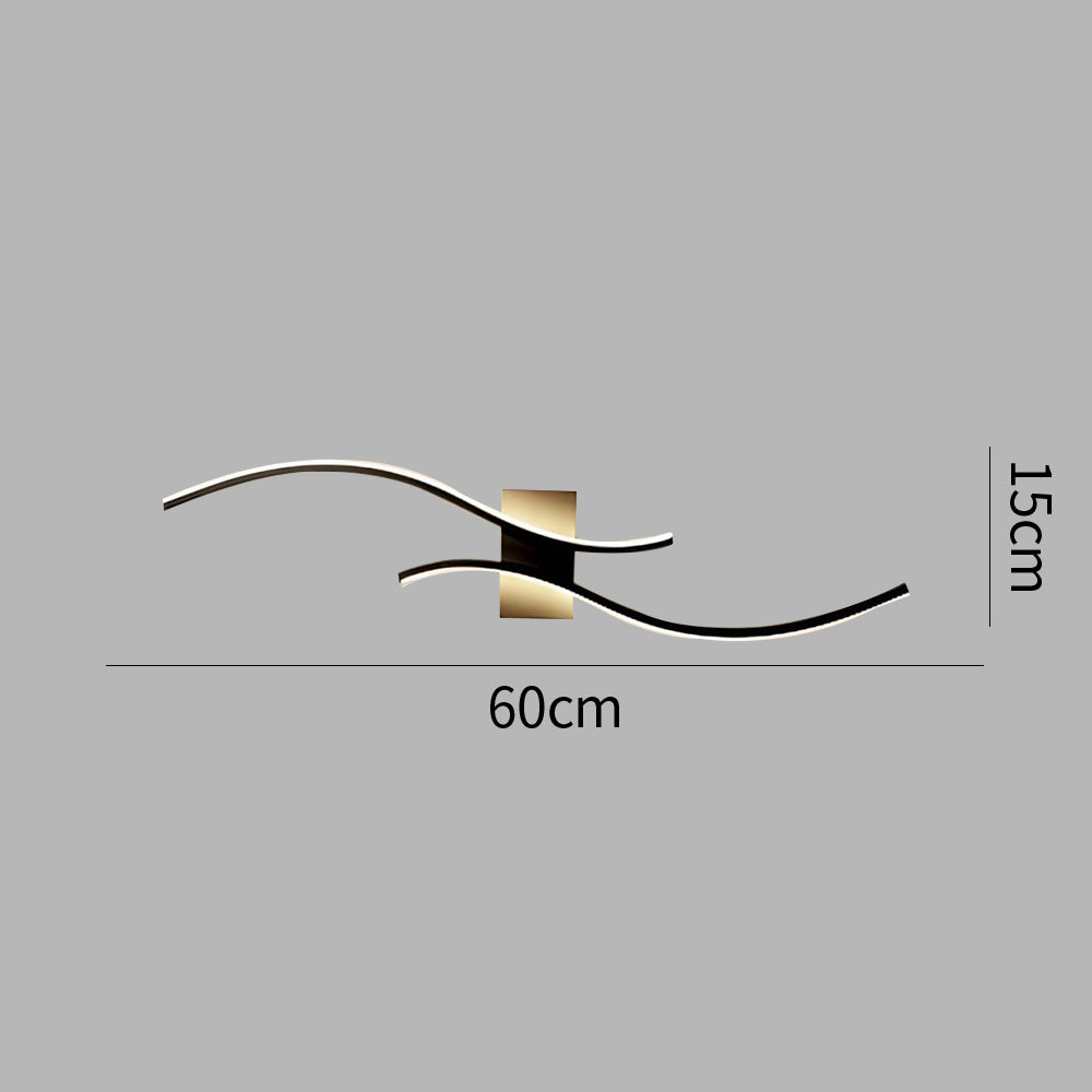 Kinkiet Nowoczesny LED Ściemnialny z Falistym Designem - 11