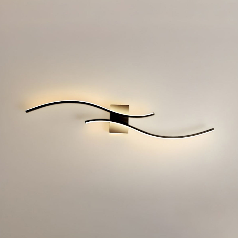 Kinkiet Nowoczesny LED Ściemnialny z Falistym Designem - 8
