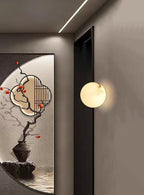 Kinkiet Nowoczesny Kula z Marmurowym Kloszem - 8