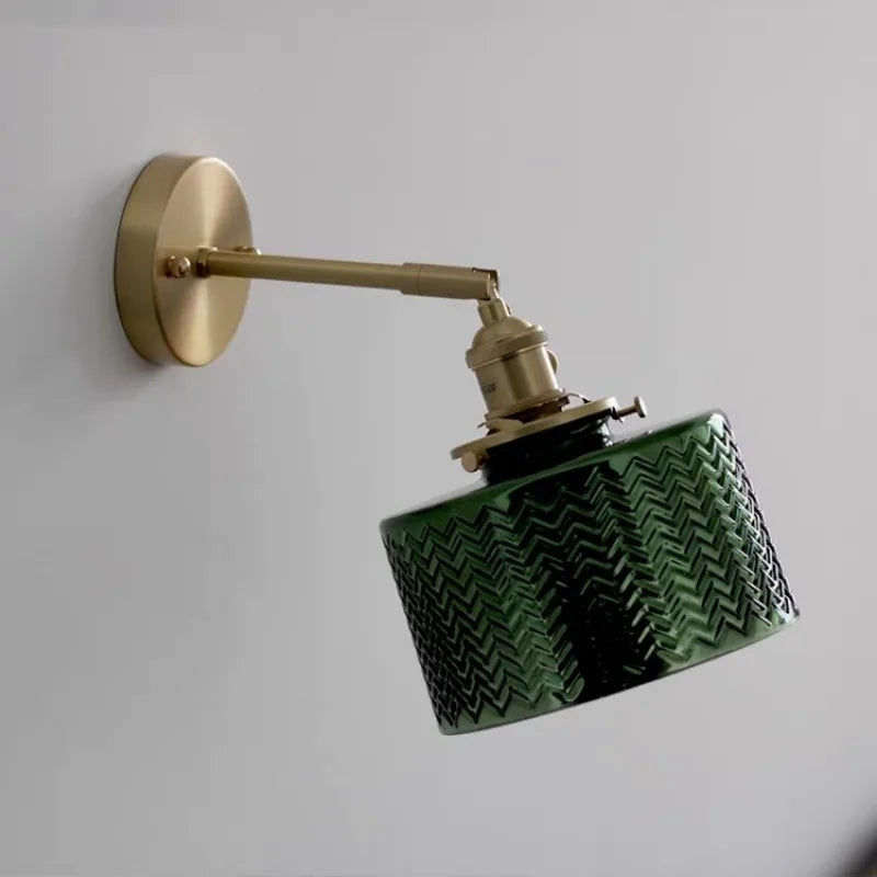 Kinkiet Retro z Obrotowym Kloszem ze Szkła