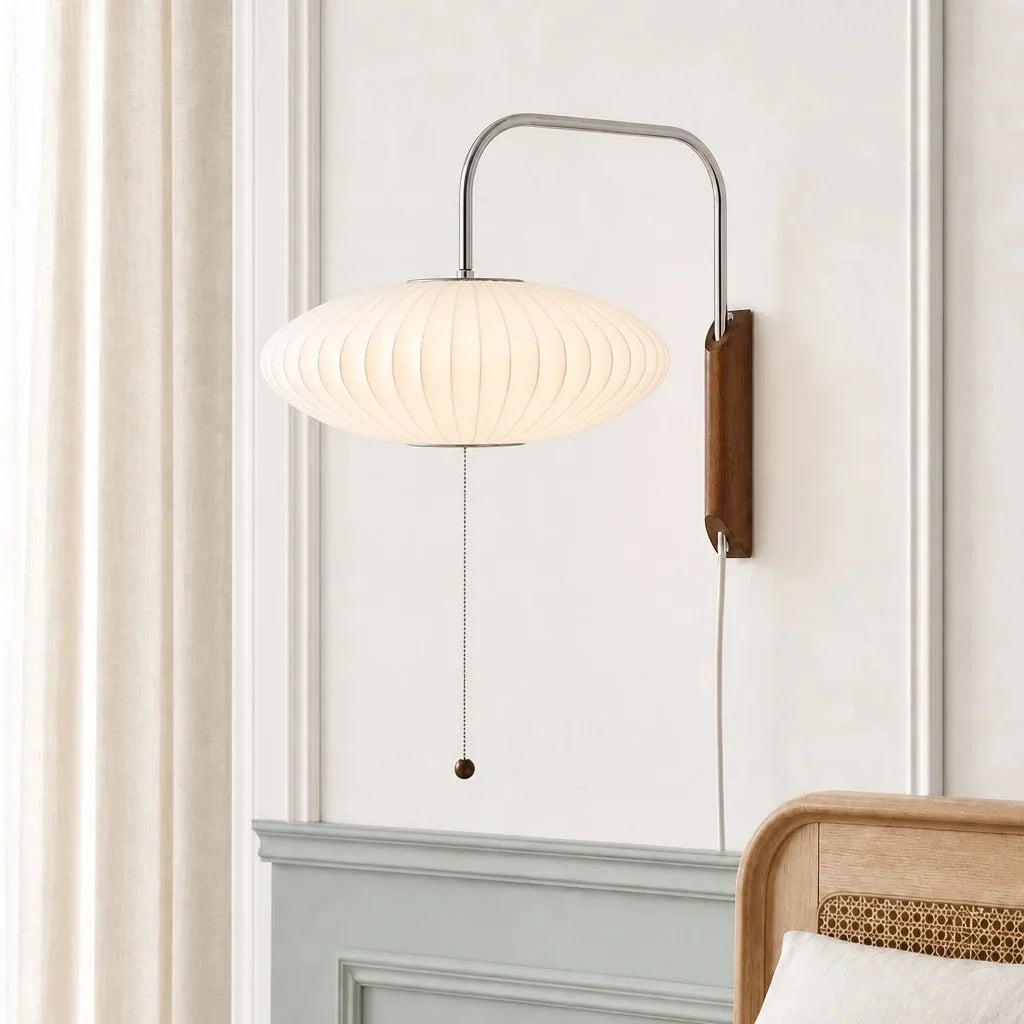 Lampa Wisząca Retro z Żebrowanym Kloszem Kulistym i Sznurkiem - 17