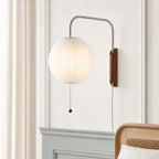Lampa Wisząca Retro z Żebrowanym Kloszem Kulistym i Sznurkiem - 19