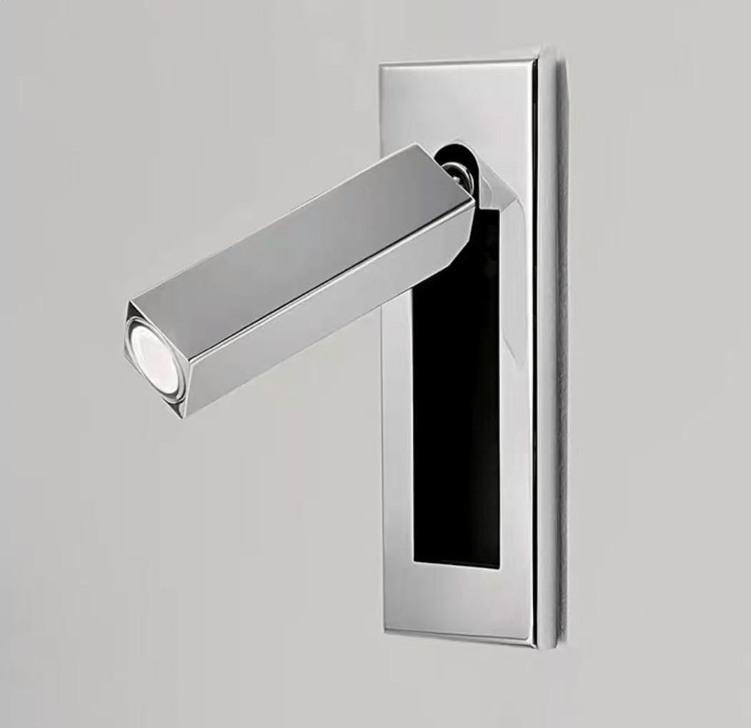Kinkiet Minimalistyczny z Ruchomym Ramieniem do Czytania LED - Chrom
