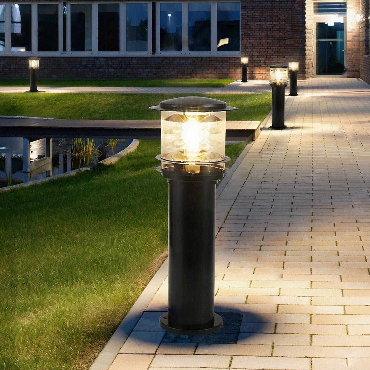 Lampa Ogrodowa Solarna Słup IP65 Warstwowy Klosz - 10