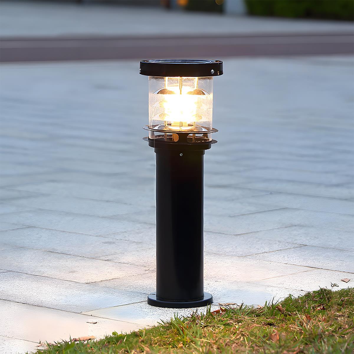Lampa Ogrodowa Solarna Słup IP65 Warstwowy Klosz