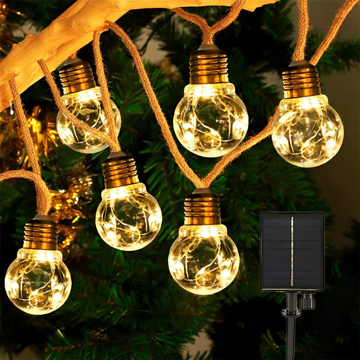 Girlanda Świetlna Solarna Edison z 20 Żarówkami LED