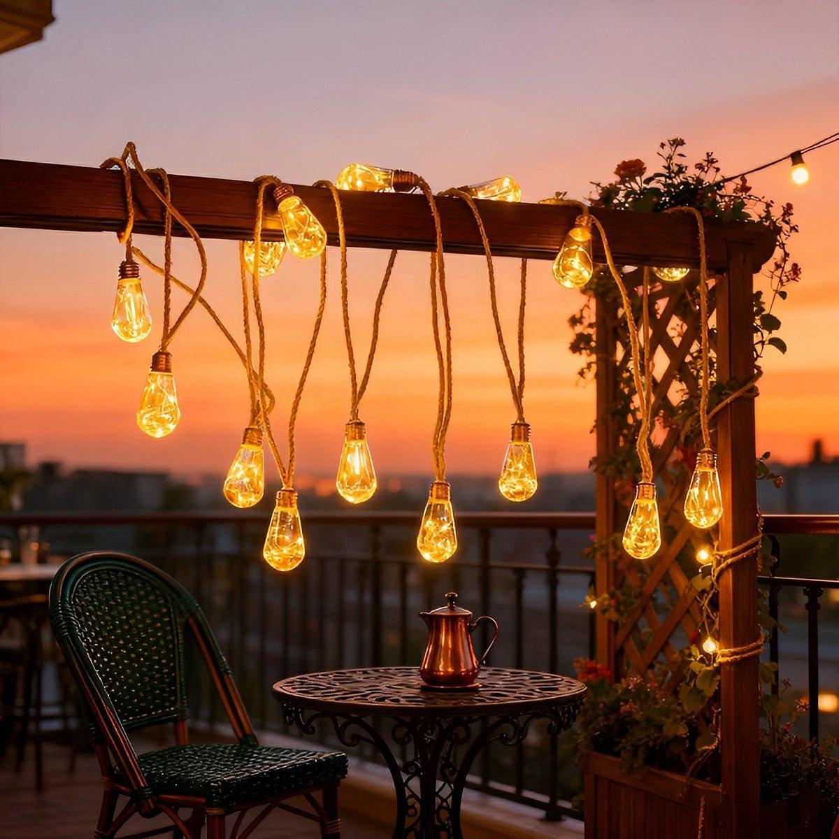 Girlanda Świetlna Solarna Edison z 20 Żarówkami LED - 2