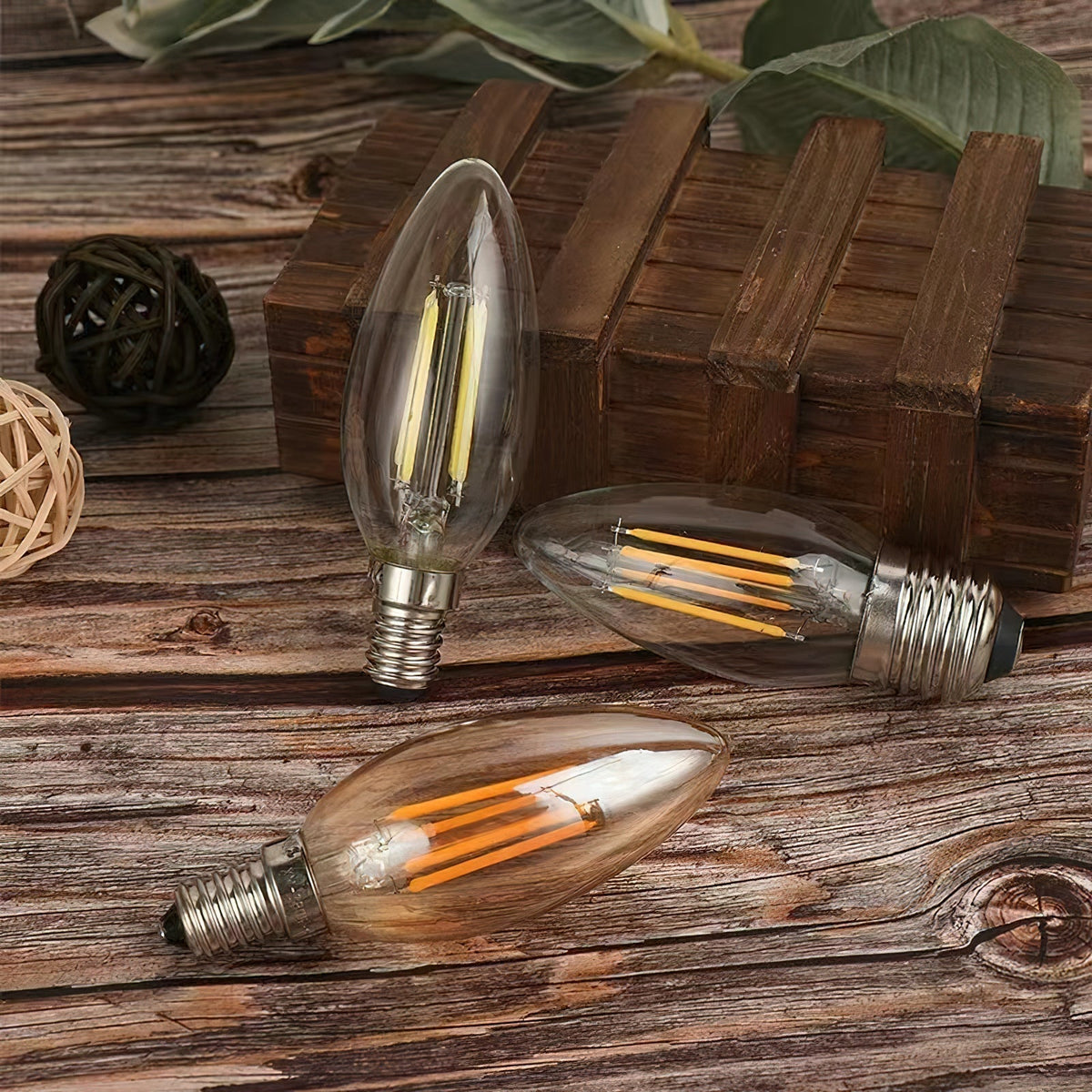 Żarówka LED Filamentowa Vintage z Przeźroczystego Szkła