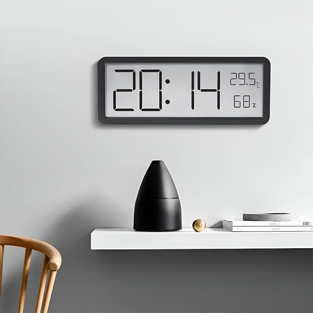 Zegar Cyfrowy Ścienny z Termometrem i Wyświetlaczem Wilgotności Minimalistyczny - 5