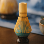 Zestaw do Matcha z Ceramiczną Miską, Bambusową Miotełką i Podstawką