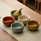 Zestaw do Matchy z Ceramiczną Miską, Bambusową Miotełką i Sitkiem - 13