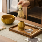 Zestaw do Matchy z Ceramiczną Miską, Bambusową Miotełką i Sitkiem - 8